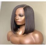 Sleek  Blunt Cut With  Part Closure