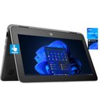 Hp Probook 11 - TOUCH- 512GB SSD/4GB RAM-Intel PENTIUM QUAD CORE WIN 11 Pro Laptop +Mouse &USB Light