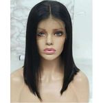 Silky Straight Blunt Cut Wig  With Closure.