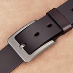 Ozy & Ozera 100% Cow Leather Mens Belt, High Quality Brown