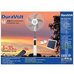 Duravolt 16INCHES RECHARGEABLE SOLAR FAN WITH PANEL -DRF-3916 SOLAR 3IN1 - image 2