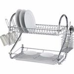 22" Stainless Steel Dish Drainer With Cup And Cutlery Holder