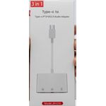 3-in-1 Dual Type-C & 3.5mm Audio Adapter Converter 