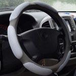 Grade Fabric Ergonomic Steering Wheel cover - Grey