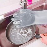 product_image_name-Yiliker-Magic Silicone Cleaning & Dishwashing Gloves – Reusable, Heat‑Resistant Scrubber Glove for Kitchen, Car & Pet-3