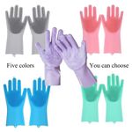 product_image_name-Yiliker-Magic Silicone Cleaning & Dishwashing Gloves – Reusable, Heat‑Resistant Scrubber Glove for Kitchen, Car & Pet-4