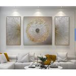 Generic 3 In One Panel Luxury Glasses Wall Stones Frame - image 5