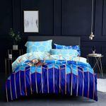 Bedsheet with 2 pillow cases blue