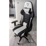 Generic A white-and-black ergonomic gaming chair