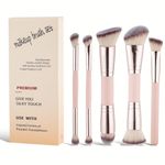 Generic 5PCS Makeup Brush Kit Professional Dual Ended Multifunction Foundation Concealer Powder