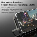 Generic 240W Folded Stand Braided Elbow Folding, type C to Type C Data Cable - image 6