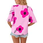 ROSA FERA Women's basic short-sleeve shirt, casual, breathable, and comfortable Blouse Top - image 2