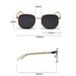 ONIBENZ Chain Hand Black Gradient Metal Frame Fashion Glasses - image 3