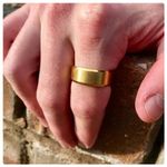 product_image_name-Fashion-8mm Gold Tone Stainless Steel Matte Finish Wedding Band-2