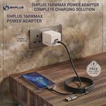 SHPLUS 160W Fast Charging Adapter with Free USB-A to USB-C Cable - image 3