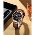 POEDAGAR Quality Leather Wristwatch Waterproof - image 2