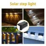 product_image_name-MATIHO-4 pcs Solar outdoor stair wall light step light LED waterproof lighting wall light fence light-6