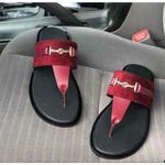 Classy Ladies Open Toe Slippers- Red