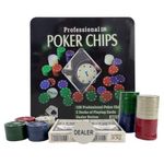 100 Chips Coins Poker Set (TIN CASE Safe Pack)