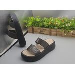 LUOFU Women's Classic Brown, Cream Platform Slide - image 3