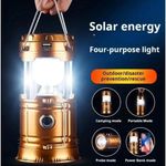Aok -Solar Multifunctional Handheld Camping Lamp Tent Lamp LED Portable Flashlight Portable Waterproof Powered Work Light - image 2