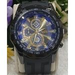 Men  women  black quartz wristwatch water proof