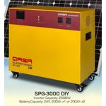 Qasa SPG-3000 DIY Solar Power Generator-2500 watts total output capacity -( 2 pieces of 12V 200 Ah batteries) - Small portable and can't carry much - No panel  