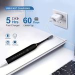 product_image_name-Generic-Six-Speed Sonic Electric Toothbrush – USB Rechargeable, Waterproof, with 4 Brush Heads – Black-2