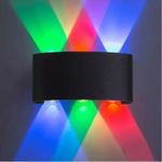ESCLIGHTING Up And Down LED Wall Light - RGB - 6W - ABS+PC - Black