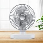 Generic D77 4W Four-speed Adjustable Automatic Head Shaking Desktop Fan - Silver