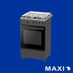 Maxi 60x60 4Burner Gas Cooker Black Glass Top With Auto Ignition - image 3