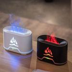 Generic Essential Oil Diffuser Flame Simulation Air Freshener Humidifier - BLACK