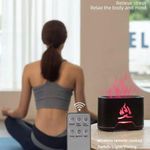 Generic Essential Oil Diffuser Flame Simulation Air Freshener Humidifier - BLACK - image 2