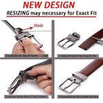Fashion Black-Brown Double Sided Reversible Men Leather Belt - image 3