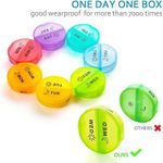 YUUIKLLE Weekly Pill Organizer,Large Daily Pill Cases with PU Leather Case - image 6