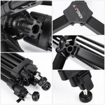 Kingjoy VT-2500L Professional Tripod Video Tripod Mg-Al Alloy