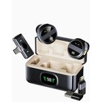 Generic Q8 2.4G Dual Wireless Lavalier Microphone with Charging Case – Noise Reduction Clip-On Mic - image 2