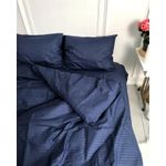 Polish Navy blue Stripe +Bedsheet + Pillow Cases 