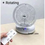 product_image_name-Iwin-ENERGY Rotating Rechargeable 8 Inches Fan With LED Lighting-Remote control-1