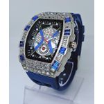 Fashion Elegant Blue Silicon Wristwatch for Men