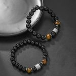 Fashion The Modern Gentleman’s Beaded  Bracelets -2Pcs - image 3