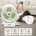 product_image_name-Generic-USB rechargeable mini fan with LED lighting,white, 360° adjustable desktop silent mode.-5