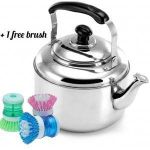 Stainless Steel Whistling Kettle- 3L + 1 Free Brush  