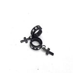 product_image_name-Fashion-Men Non Piercing Earrings (Clip On) With Cross-1