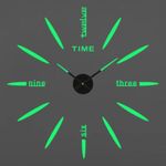 product_image_name-Generic-3D Acrylic Creative Number Wall Clock - DIY Silent Living Room Clock 3D Wall Clock Sticker DIY Living Decor Silent Acrylic-Green-3
