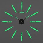 product_image_name-Generic-3D Acrylic Creative Number Wall Clock - DIY Silent Living Room Clock 3D Wall Clock Sticker DIY Living Decor Silent Acrylic-Green-4