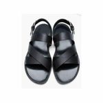 Real Classic Men Black Leather Sandal