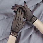 Generic Wedding Mesh Gloves Five-finger Mesh Lace-free Gloves