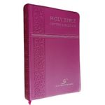 Generic Holy Bible KJV Merit Personal Reference Edition,Thumb index Pink Leather Color - image 2
