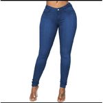Ladies High Waist Skinny Jean- Blue